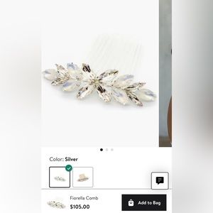 NWOT Fiorella Comb Brides & Hairpins wedding party